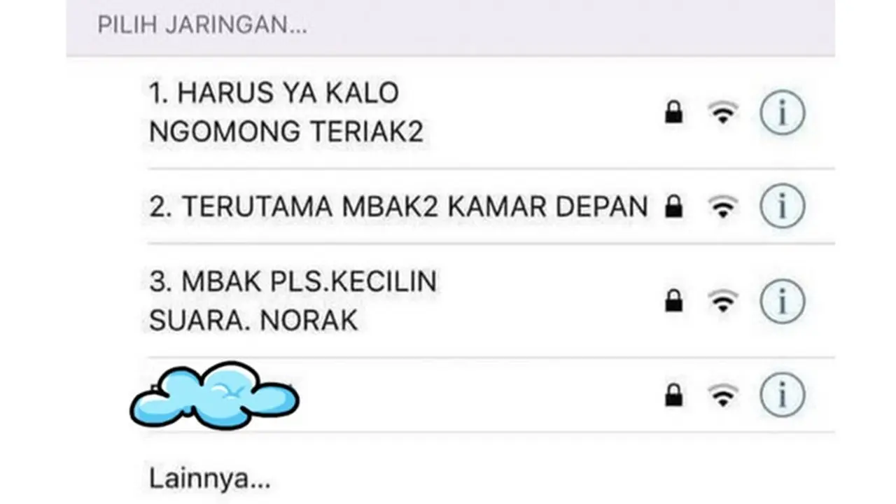 6 Nama Wifi Anak Kos Ini Bikin Geleng Kepala, Saling Menyindir