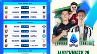 Dapatkan jadwal siaran langsung Serie A 2024/25 pekan ini di Vidio. Saksikan secara langsung Serie A pada matchweek ke 29 di pekan ini hanya di layanan OTT Vidio. (sum. doc. vidio.com)