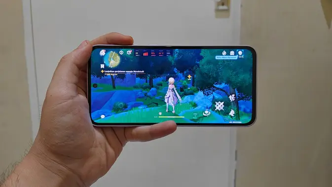 Uji Bermain Genshin Impact di Galaxy A35 5G (Liputan6.com/Robinsyah Aliwafa Zain)