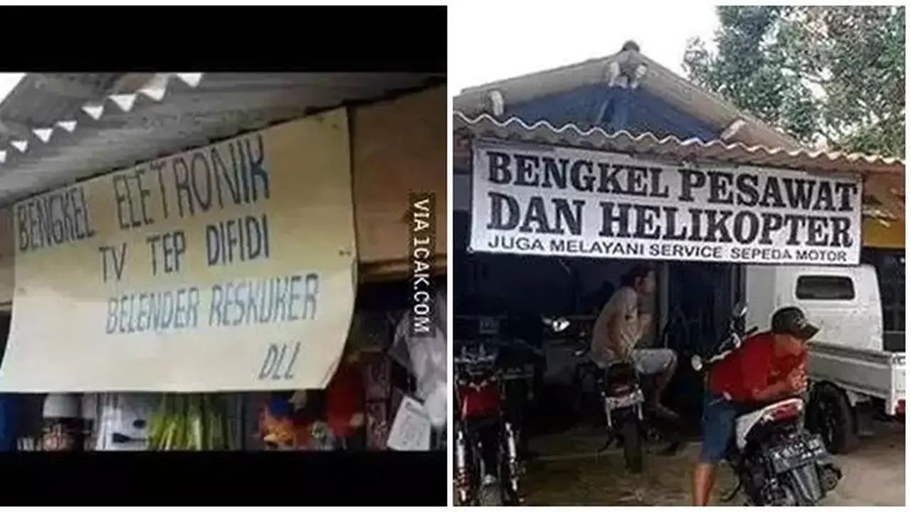 6 Potret Bengkel Tapi Bukan untuk Motor Ini Nyeleneh, Bikin Tepuk Jidat
