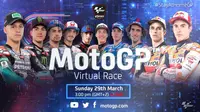 Virtual Race MotoGP yang berlangsung Minggu (29/3/2020). (Istimewa)