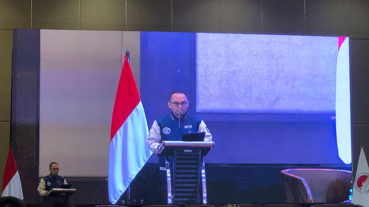 Kepala Pusat Pelaporan dan Analisis Transaksi Keuangan (PPATK) Ivan Yustiavanda  dalam acara PPATK 4th Legal Forum: Urgensi Regulatory Technology and Digital Evidence, di Hotel Sultan, Jakarta, Selasa (7/11/2023). (Tira/Liputan6.com)
