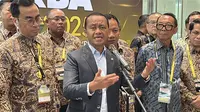 Menteri ESDM Bahlil Lahadalia, dalam acara Pembukaan Mineral &amp; Batubara Convention-Expo (Minerba Convex) 2025 di JCC, Jakarta, Rabu (15/10/2025). (Liputan6.com/Tira)