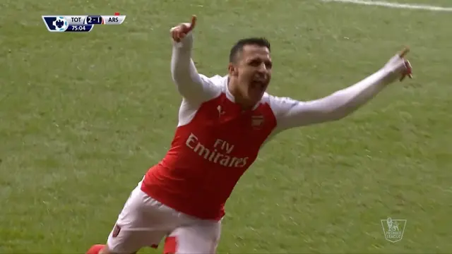 Gol Sanchez Menyelamatkan Arsenal dari Kekalahan 2-2