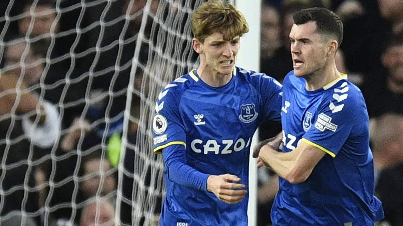 Selebrasi pemain Everton saat mengalahkan Crystal Palace di Liga Inggris