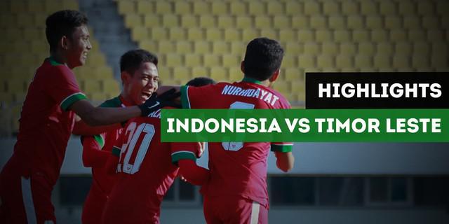 VIDEO: Highlights Kualifikasi Piala Asia U-19, Indonesia Vs Timor Leste 5-0