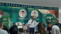 Relawan Pengusaha Muda Nasional (Repnas) menyelenggarakan acara Syukuran Kemenangan Jokowi-Ma'ruf. (Liputan6.com/ Yopi Makdori)