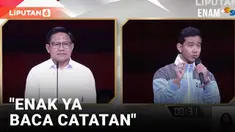 Gibran Sindir Cak Imin: Enak Banget Ya Gus Jawabnya Sambil Baca Catatan