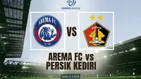 Ilustrasi Arema FC Vs Persik Kediri, BRI Super League. (Bola.com/AI)
