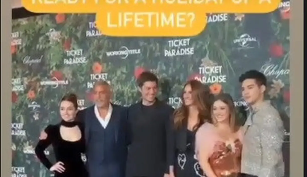 <p>Maxime Bouttier hadiri gala premiere Ticket to Paradise di London (Foto: Instagram wanda_haraa)</p>