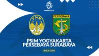 Cover prediksi PSIM Yogyakarta Vs Persebaya Surabaya - BRI Super League. (Bola.com/Gregah Nurikhsani)