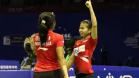 Ganda putri Indonesia Greysia Polii/Nitya Krishinda Maheswari jadi penentu kemenangan Indonesia atas Taiwan di perempat final Piala Sudirman 2015 (Humas PP PBSI)
