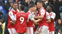 Arsenal meraih kemenangan 1-0 atas Chelsea pada laga pekan ke-15 Premier League di Stamford Bridge, Minggu (6/11/2022) malam WIB. (AFP/Glyn Kirk)