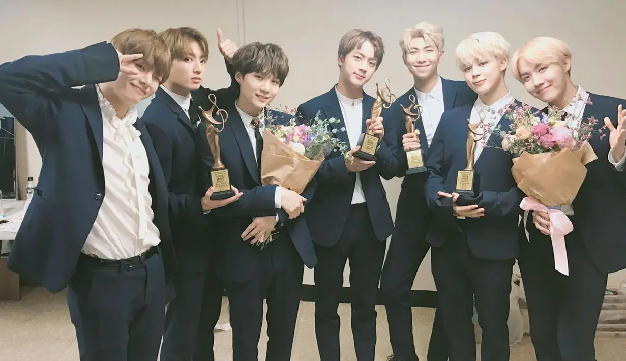 Untuk mendapatkan gelar tersebut, BTS harus menghadapi nama-nama besar seperti Justin Bieber, Shwan Mendes, Demi Lovato, dan Ariana Grande. (Foto: koreaboo.com)