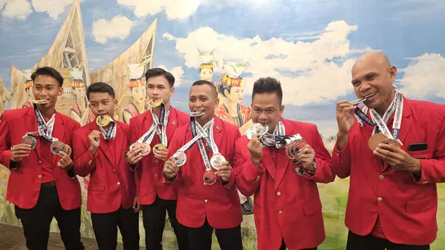 Atlet Kempo Indonesia saat tiba di Jakarta usai ikut Kejuaraan Dunia di Turki