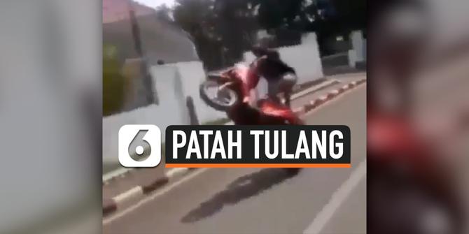 VIDEO: Detik-Detik Remaja Gagal Lakukan Aksi Freestyle Berujung Patah Tulang