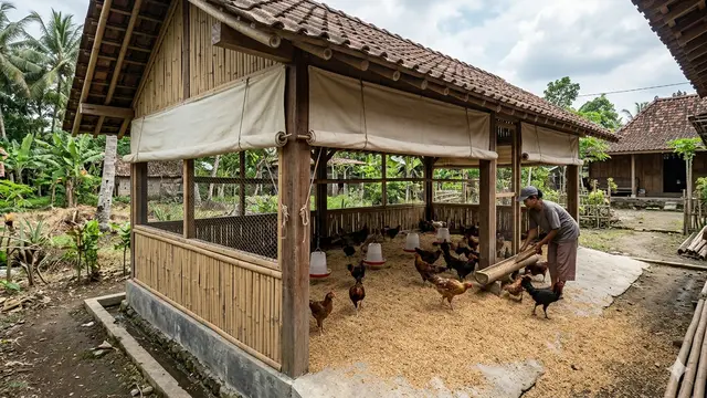 Kandang Ayam Alas Sekam Padi