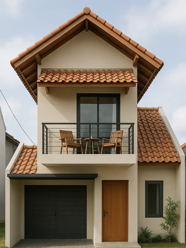 Rumah Kampung Tipe 36 Dua Lantai Tetap Modern Walau Sederhana