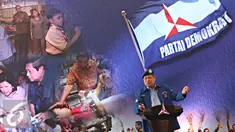 Ketua Umum Partai Demokrat Susilo Bambang Yudhoyono (SBY) menyampaikan pemaparan dalam acara Penataran Pimpinan dan Kader Partai Demokrat di Bogor, Jawa Barat, Senin (28/3). (Liputan6.com/Immanuel Antonius)