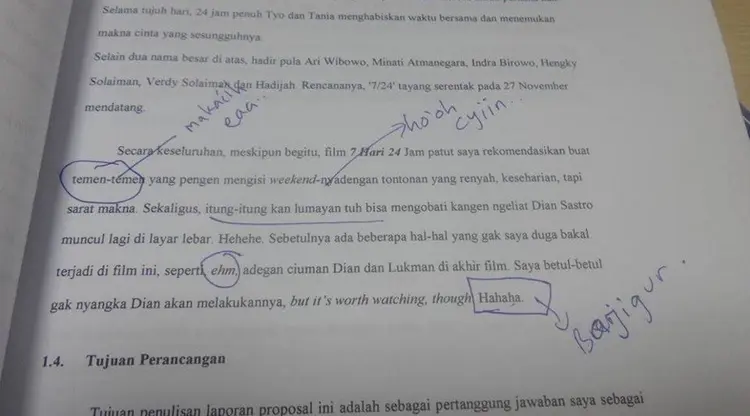 [Bintang] Ini kalimat alay dan kocak makalah mahasiswa di Tangerang yang bikin ngakak