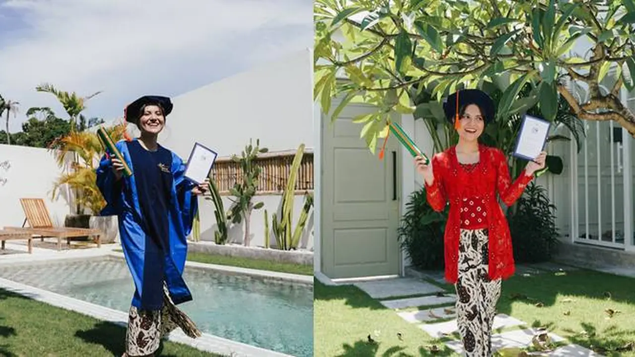 Tampil Pakai Toga, Ini 6 Potret Wisuda Marsha Aruan di Bali Bersama Keluarga
