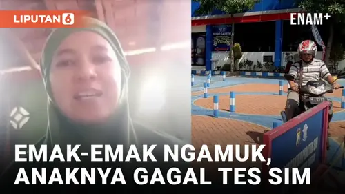 VIDEO: Anaknya Gagal 13 Kali Tes Sim, Emak-emak Ngamuk di Kantor Polisi