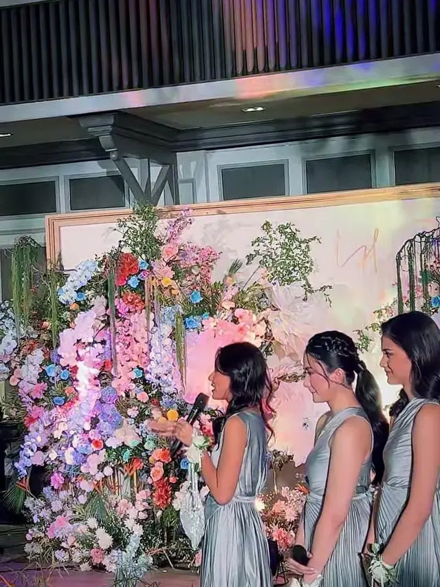 Shenina Cinnamon di pernikahan Luthfi Aulia dan Hanggini