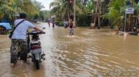 Banjir yang merendam permukiman warga di Kabupaten Balangan, Kalimantan Selatan. (Ist)