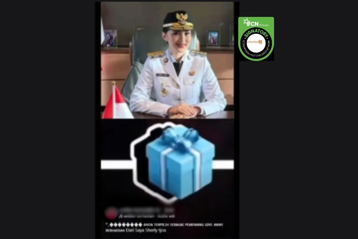 Cek Fakta Liputan6.com mendapati klaim video Gubernur Malut Sherly Tjoanda Laos memberikan hadiah sebesar Rp 50 juta.