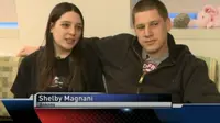 Shelby Magnani dan pasangannya kaget saat pertamakali mengetahui bahwa sedang mengandung bayi kembar. (Foto: whotv.com)