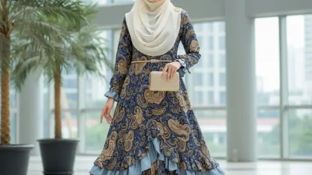 Model Gamis Batik Duyung