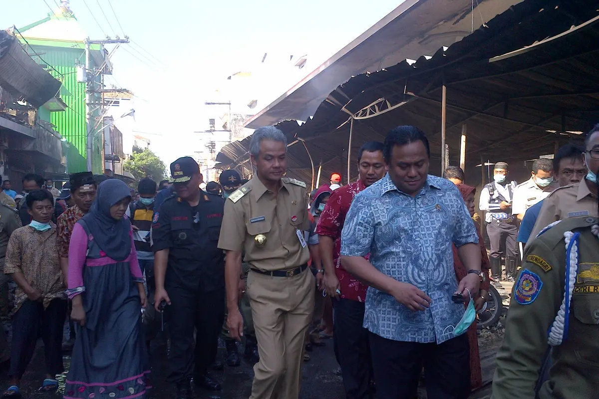 Kebakaran di Pasar Johar Semarang