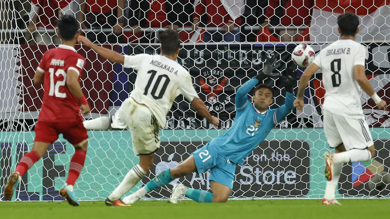 Foto: Gol Cantik Marselino Ferdinan Gagal Hindarkan Kekalahan Timnas Indonesia dari Irak pada Laga Pertama Piala Asia 2023