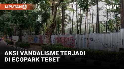 VIDEO: Aksi Vandalisme Disepanjang Pagar Ecopark Tebet