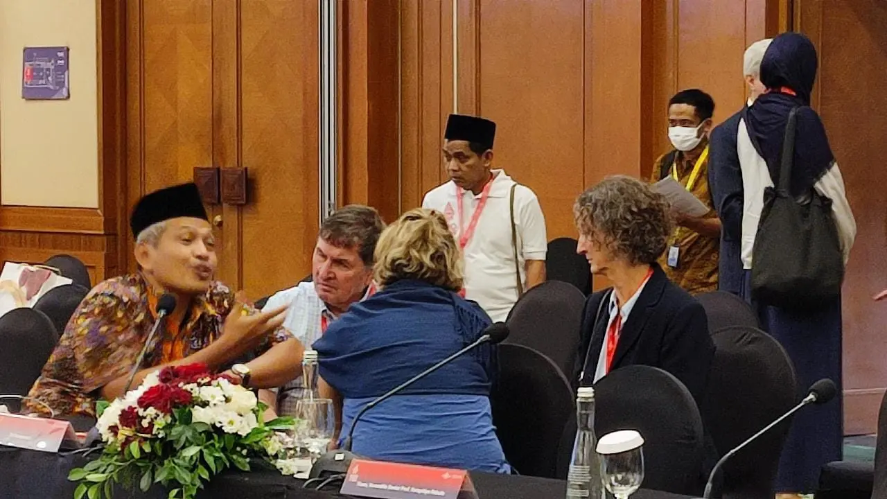 Isu persekusi terhadap minoritas muslim di India dan Katholik di Nigeria dibahas dalam sesi pleno R20 atau Forum Agama G20, di Yogyakarta, Sabtu (5/11/2022). (Foto; LTN PBNU/Liputan6.com)