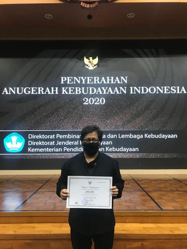 baru-baru ini Erwin Gutawa mendapatkan Anugerah Kebudayaan Indonesia 2020.