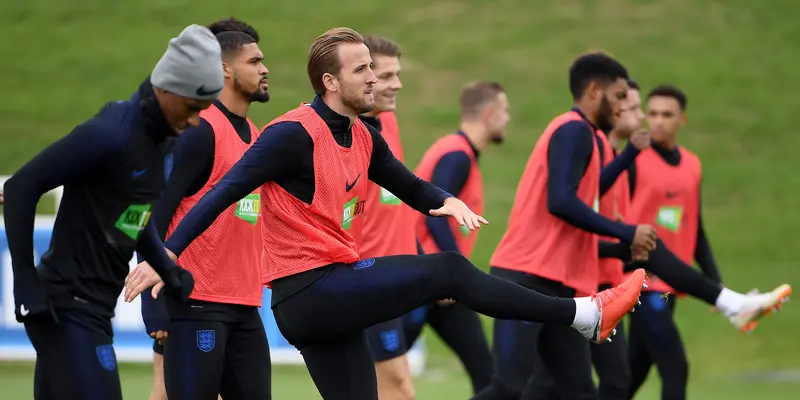 Intip Latihan Inggris Jelang Menjamu Swiss di UEFA Nations League