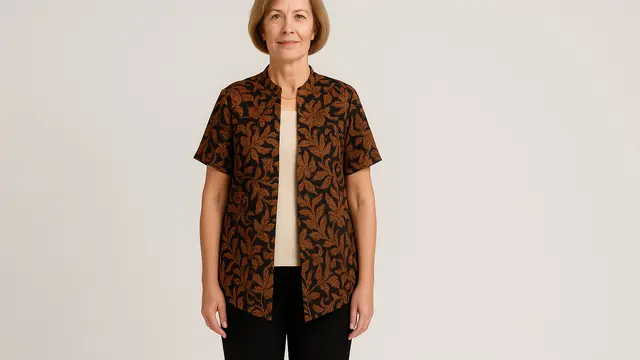 7 Model Cardigan Batik Lengan Pendek untuk Kondangan dan Acara Resmi yang Cocok untuk Ibu-Ibu Usia 50 Tahunan