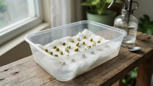 cara menanam kacang hijau dengan kapas