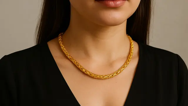 Model Kalung Emas 22 Karat 5 Gram/ Ilustrasi oleh AI