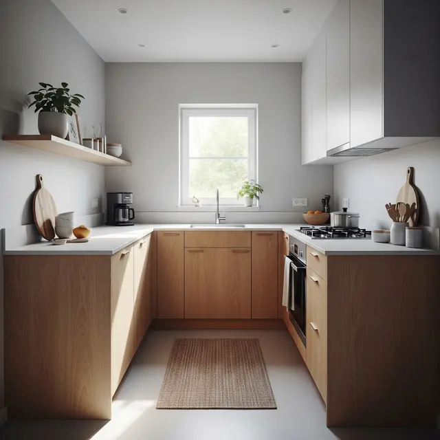 Dapur Kecil Bentuk U Minimalis