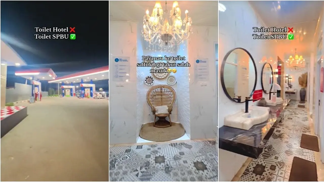 Viral Toilet SPBU Ini Estetik Banget Bak di Hotel Mewah, Bikin Orang Betah