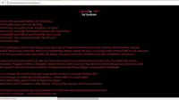 Begini tampilan website resmi milik Pemkot Semarang yang berisi pesan galau