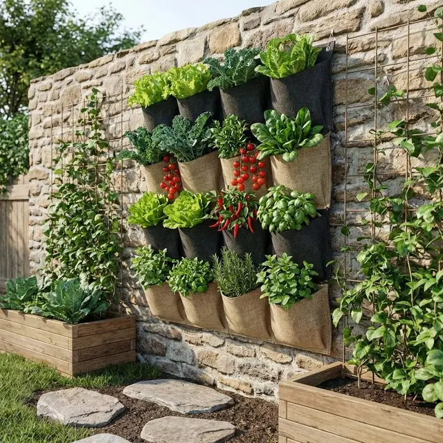 Ilustrasi Desain Kebun Sayur Pocket Garden/Gemini AI