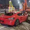Porsche Merah Terguling Masuk Parit di Tol Desari