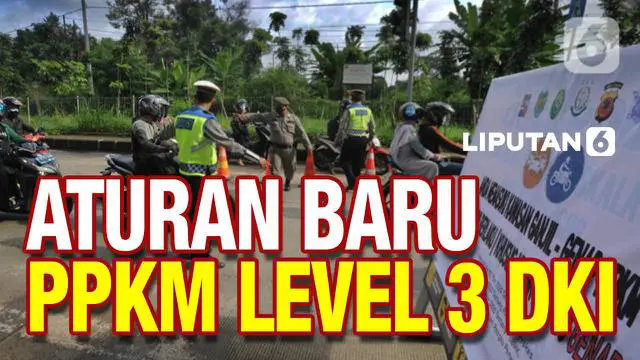 Pemerintah DKI Jakarta mengumumkan perubahan aturan terkait naiknya level PPKM menjadi level 3. Sejumlah aturan diberlakukan seperti kapasitas masksimal masuk kantor hingga ke mal.