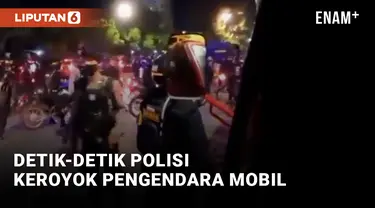Polisi Keroyok Pengendara Mobil