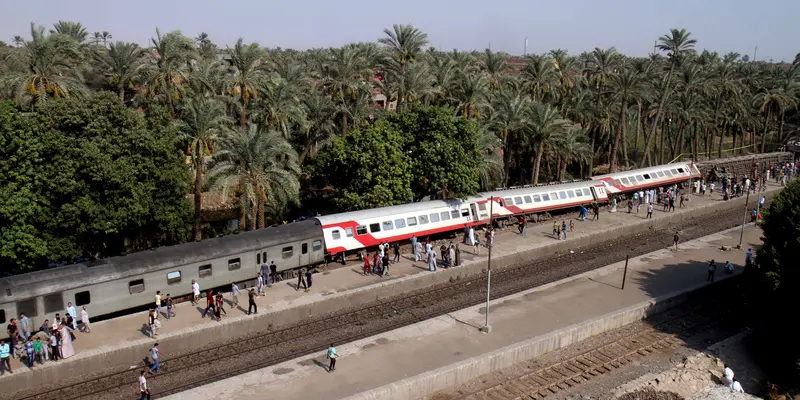 55 Orang Terluka Akibat Kereta Tergelincir di Mesir