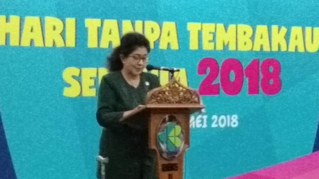 Kementerian Kesehatan Republik Indonesia rilis gambar baru kemasan rokok di Jakarta, Kamis (31/5/2018) (Foto: Liputan6.com/Giovani Dio Prasasti)