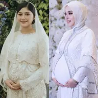 Lihat di sini beberapa potret yang menampilkan gaya kontras antara Erina Gudono dan Syahrini di momen kehamilan pertama mereka.